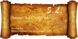 Sauer Lóránt névjegykártya